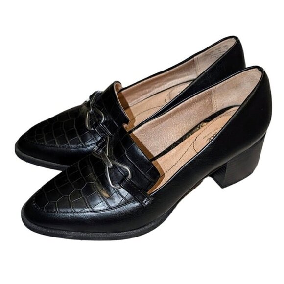 Life Stride Soft System Loafers Women Size 7.5M Black Slip On Pumps Shoes - Picture 2 of 7